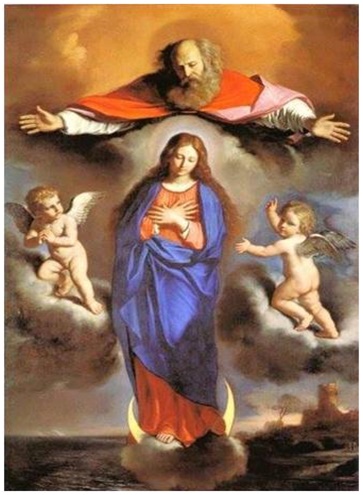 confiando en la protección de la virgen María